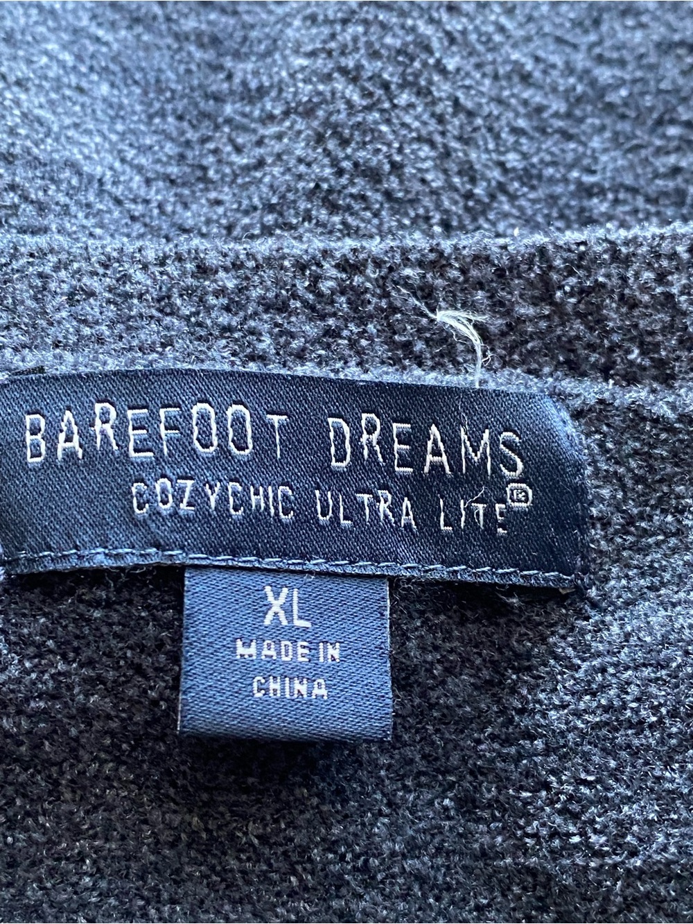 Barefoot Dreams CozyChic Ultra Lite V-Neck Sweater XL Navy Soft Knit Pullover - Picture 7 of 12